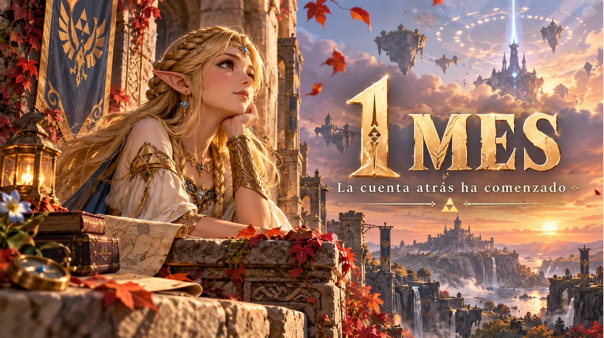 Distritopixel's tweet photo. Pues ya queda un mes para la primera bomba del otoño 💥🍂

¿Estáis preparados para el nuevo Zelda? 👀

¿Hay ganas? 🔥

#Zelda #Nintendo #NintendoSwitch2 #Gaming #Videojuegos #DistritoPixel https://t.co/AMoBZuIev3