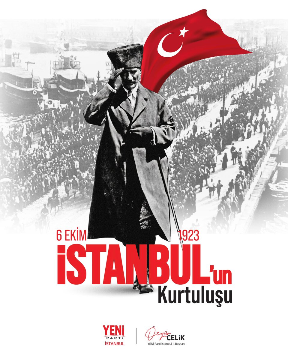 ozgurcelik1919's tweet photo. Tüm umutlar tükenmiş, İstanbul kuşatılmışken Boğaz’a demirleyen işgal gemilerine bakıp “Geldikleri gibi giderler!” diyen sarsılmaz iradenin mirasçılarıyız.

Ulu önderimiz Gazi Mustafa Kemal Atatürk başta olmak üzere, vatanımızın bağımsızlığı için sonuna kadar mücadele eden tüm aziz kahramanlarımızı saygı ve minnetle anıyorum. 

İstanbul’umuzun işgalden kurtuluşunun 103. yılı kutlu olsun! 🇹🇷
