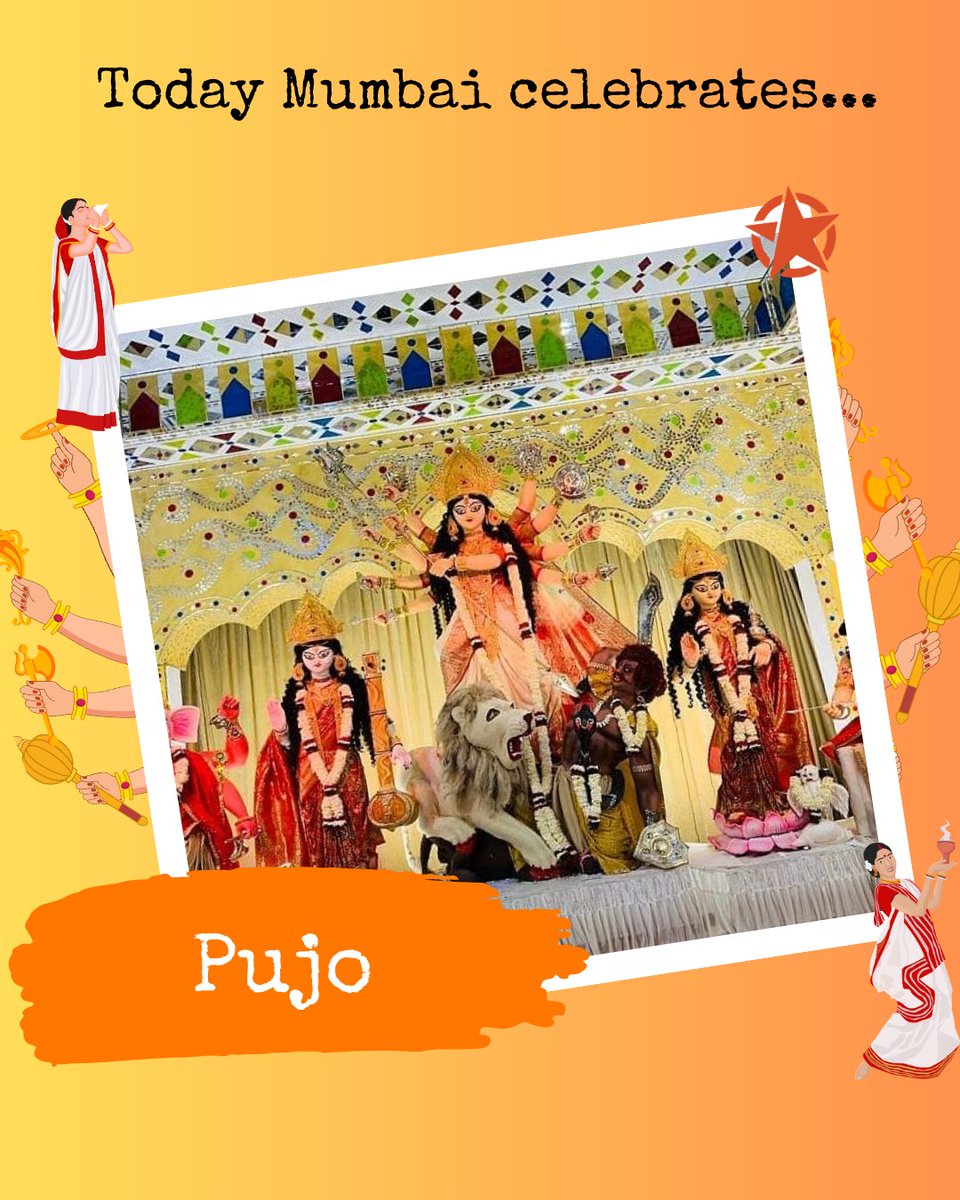 KhakiLab's tweet photo. KOLKATA’S DURGA IN MUMBAI

Today is Sashti, the day Mumbai’s Bengalis begin their Pujo celebrations. #DidYouKnow? One of the oldest Kolkata-style celebrations in the city is the Bombay Durgabari Samiti at Tejpal Hall, August Kranti Maidan. It dates back to 1930 and began at Grant Road’s Hindustan Compound with the idol coming all the way from Varanasi by train.

Pic: Free Press Journal

#Mumbai #MumbaiCelebrates #MumbaiCulture #MumbaiTraditions #MumbaiHeritage #MumbaiFestivals #FestiveMumbai #Navratri #Durga #DurgaPujo #Pandal #Pujo #Durgashtami #Navratri2025 #NavratriCelebrations #Festivals #Tradition #Culture