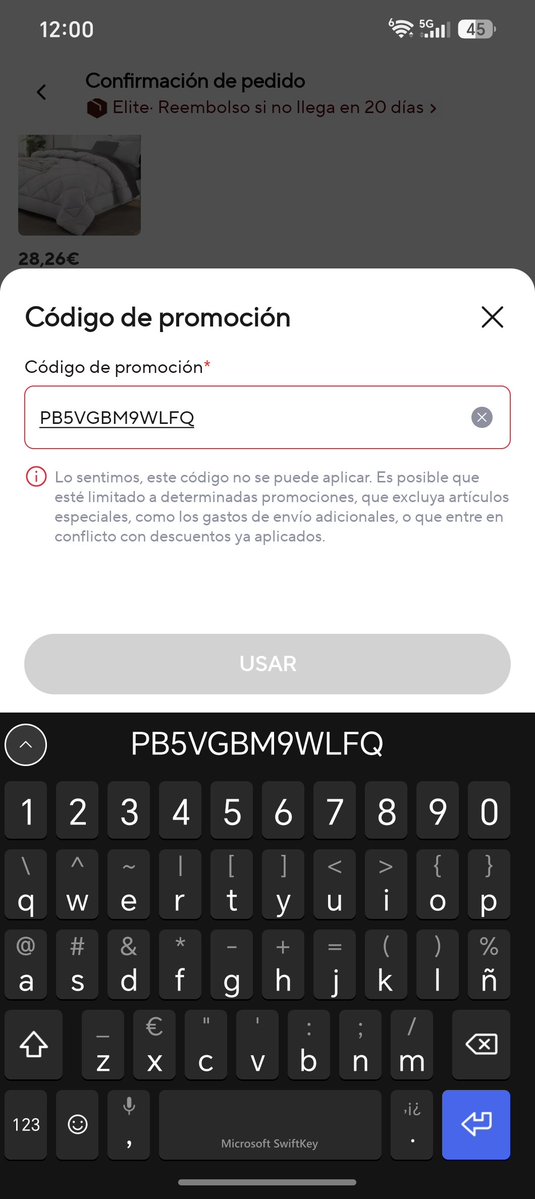 TheWomanOfRed1's tweet photo. @AliExpressES Si canjeas 32000 gemas te dan un cupón de 3,65€ que puedes canjear si haces una compra superior a 27,38€ y es mentira, el artículo cuesta 28,26€ y no lo aplica. Menudos estafadores estáis hechos. https://t.co/oheaePxWUO