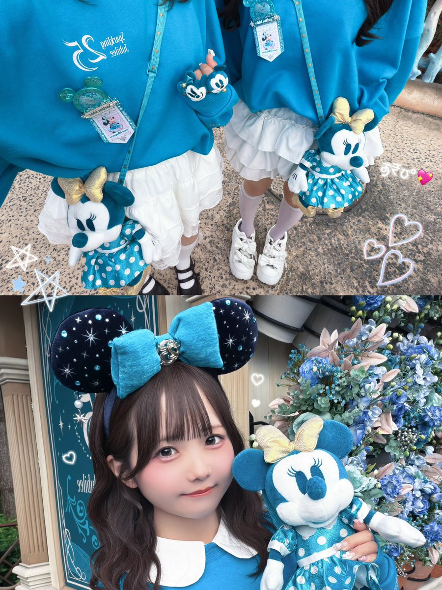 PHgil74137100's tweet photo. ディズニーシー25周年ᐢ ܸ>⩊<︎︎ ܸᐢ！
きらきらジュビリーブルー️🩵🎀🫧✨️ https://t.co/X5dBV2Ayew