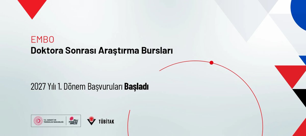 ArinkomTTO's tweet photo. 🧬 Yaşam bilimleri araştırmacılarına uluslararası araştırma fırsatı!
EMBO Doktora Sonrası Araştırma Bursları ile 1–2 yıl araştırma desteği, bilimsel ağlara erişim ve eğitim olanakları!
📅 Son başvuru: 22 Ocak 2027
https://t.co/XdyMM5iaDA
#EMBO #TÜBİTAK #ARİNKOMTTO https://t.co/sY77AYK6oL