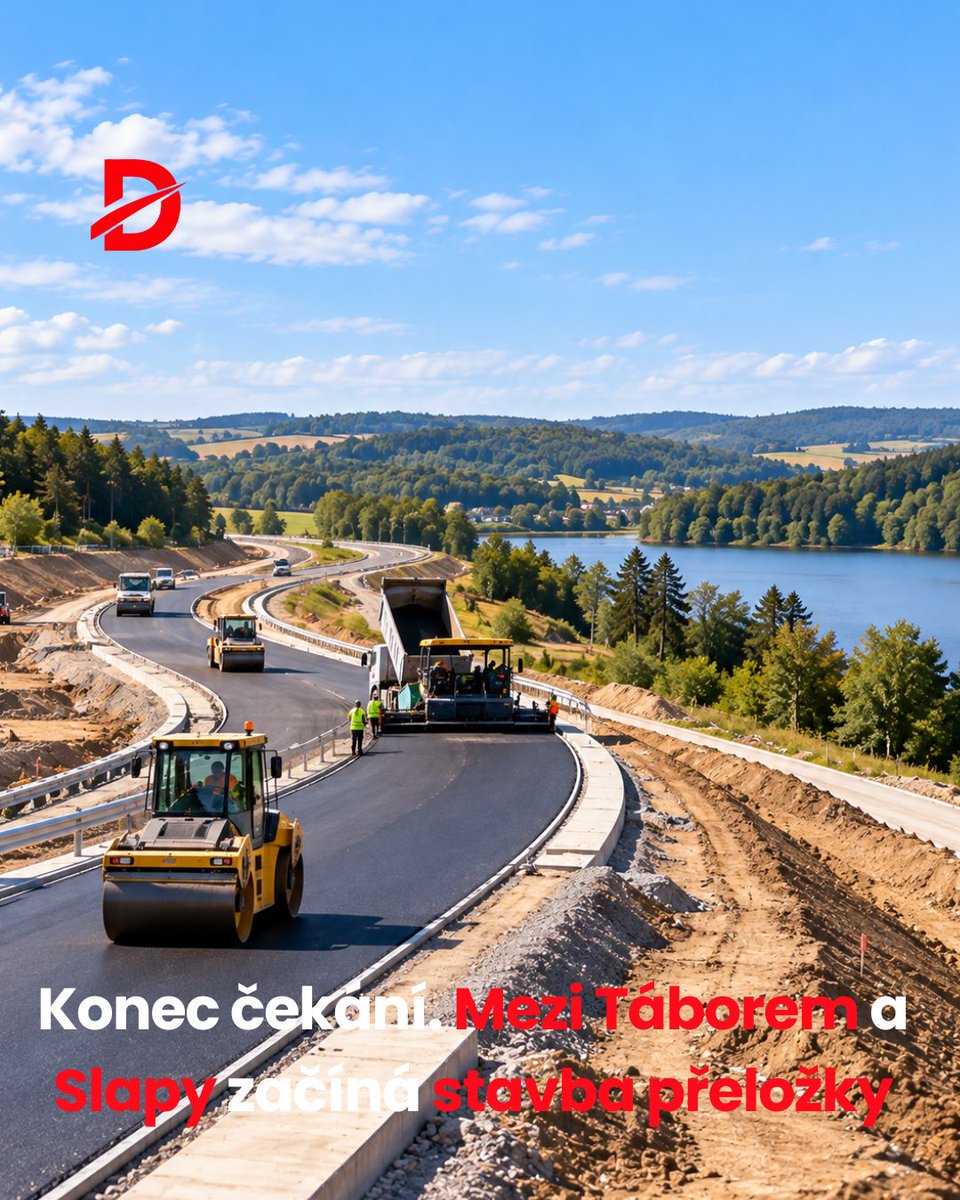 dopravadnes's tweet photo. Po více než patnácti letech čekání byla slavnostně zahájena výstavba nové přeložky silnice II/137 mezi Táborem a Slapy. Jedná se o téměř 3,7 kilometru dlouhou dopravní stavbu, která přinese do regionu nové spojení.
Více webu https://t.co/FoE9NPDyQt
#DopravaDnes #Tábor #Slapy #Silnice #DopravníStavby
Foto: AI