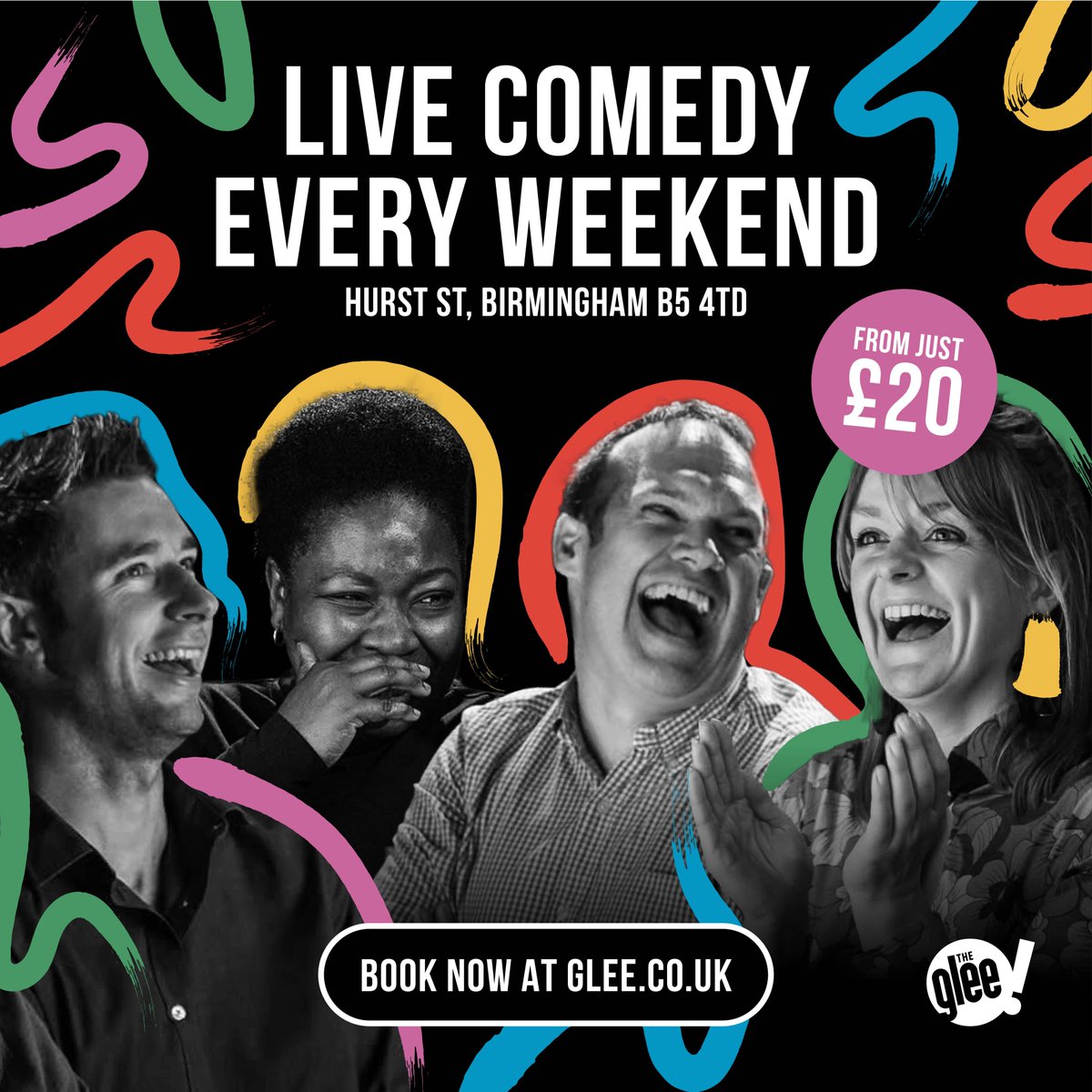 GleeClubBham's tweet photo. 📅 Friday &amp; Saturday Night Comedy: @ThisJavier, @Iansmithcomedy, @BlankPeng404, @michaellegge (Fri), @jamesbarrcomedy (Fri) &amp; @bennetkav (Sat) - part of @BhamComFest

Superb stand-ups &amp; a range of tasty food offerings. £20 earlybirds each week!

Tickets 🎟️ https://t.co/TW0H4889y0 https://t.co/CDHVNA98nf