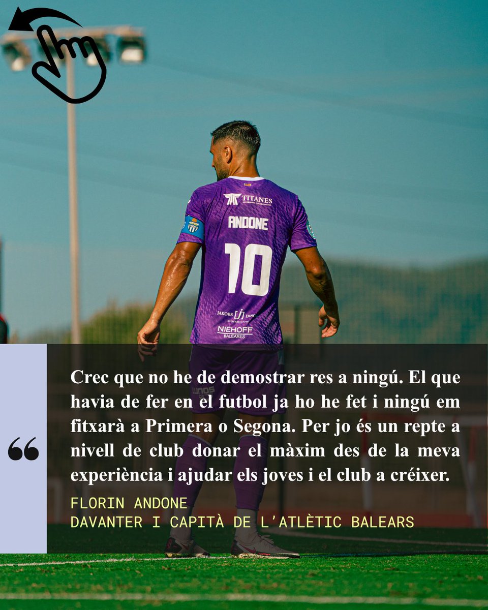 ATBxtra's tweet photo. 🗣️ Més declaracions des capità de l’@atleticbalears, Florin Andone, a @TerritorioATB 👇🏻