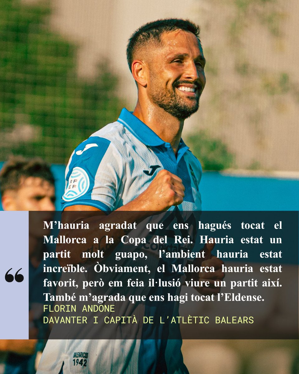 ATBxtra's tweet photo. 🗣️ Més declaracions des capità de l’@atleticbalears, Florin Andone, a @TerritorioATB 👇🏻