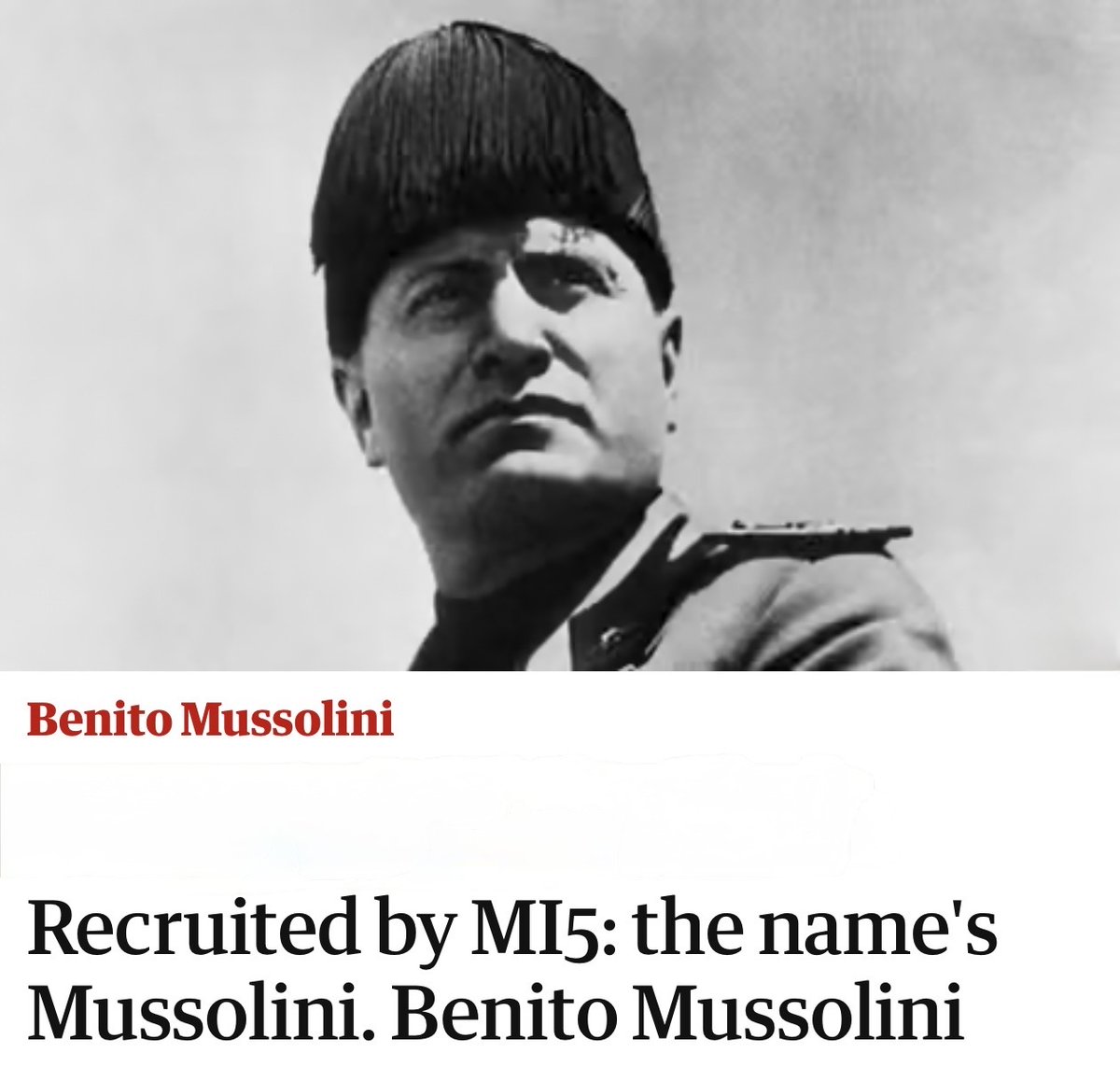 rinalu_'s tweet photo. Italy's Mussolini earned $12,000 a week as WWI agent for Britain.

Wait, what?

Yep, he was a British agent in 1917, five years before he came to power.

Let’s unpack 🧵👇 https://t.co/RykTXD21z9