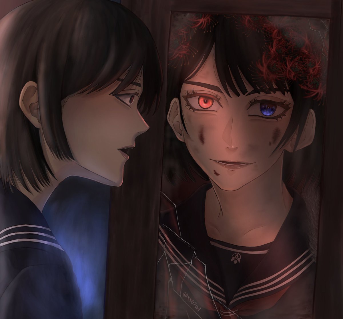 xx07wl's tweet photo. サイレントヒルf 深水雛子
私も寿幸様に好かれたいです、
・
・
・
 #silenthillf #illustration‌‌ #イラスト https://t.co/fziSCVSJpI