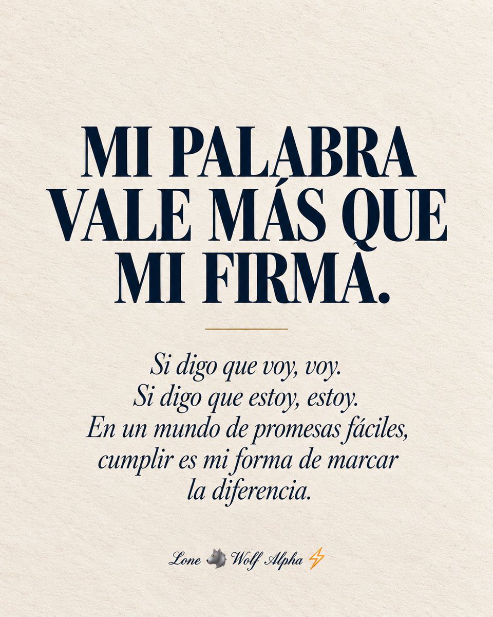 239_lonewolf's tweet photo. Hoy en día prometer es gratis.
Cumplir, no.
Por eso, cuando alguien cumple lo que dice, se nota tanto.
Sé de los que cumplen. Aunque sea en lo pequeño.
𝓛𝓸𝓷𝓮 🐺 𝓦𝓸𝓵𝓯 𝓐𝓵𝓹𝓱𝓪 ⚡ https://t.co/t4FibTGkm3