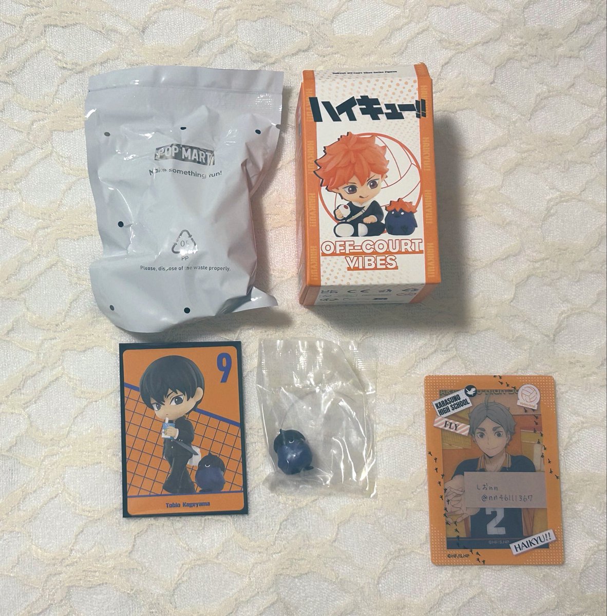 nn46111367's tweet photo. 【交換】ハイキュー POPMART ポップマート OFF-COURT VIBES

譲 : 画像 影山

求 : 日向

フィギュア未開封です。
ひとまず都内・都内近郊にてお手渡しのみですが、交換いただける方いらっしゃいましたら是非お声がけください。よろしくお願いいたします。 https://t.co/NUY0gFDOTg