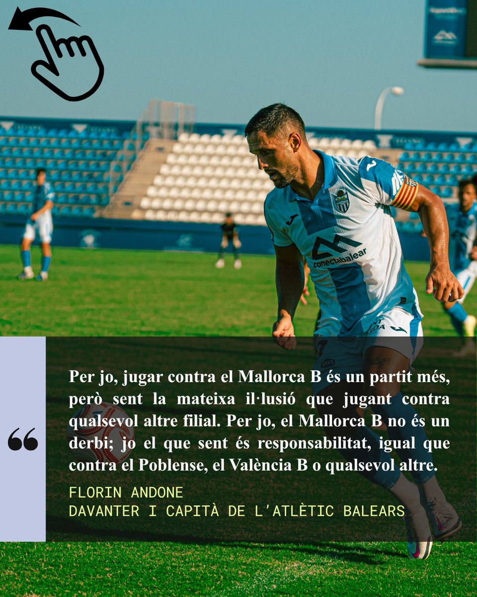 ATBxtra's tweet photo. 🎙️ Florin Andone, davanter i capità de l’@atleticbalears, en declaracions a @TerritorioATB de @fibwiradio:
