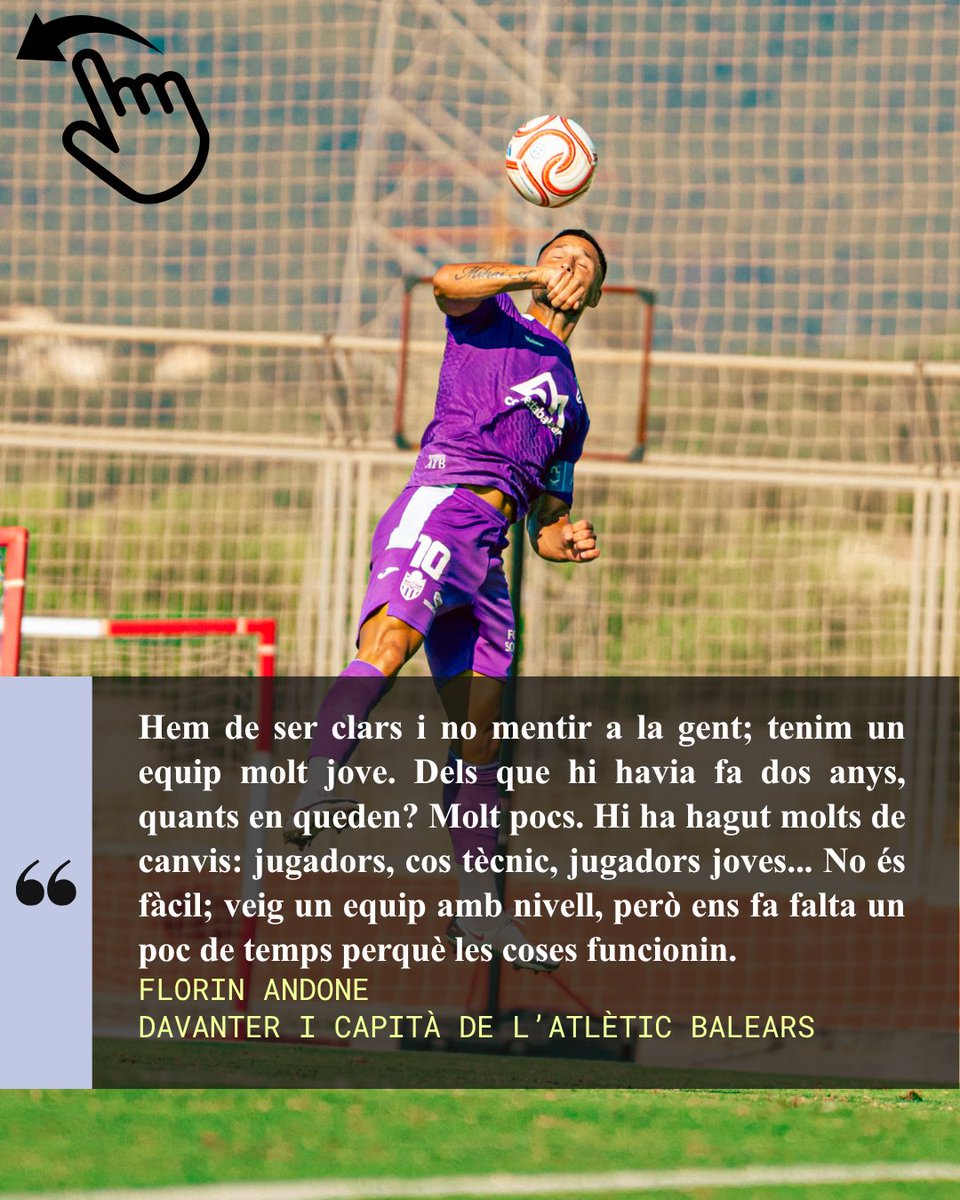 ATBxtra's tweet photo. 🎙️ Florin Andone, davanter i capità de l’@atleticbalears, en declaracions a @TerritorioATB de @fibwiradio: