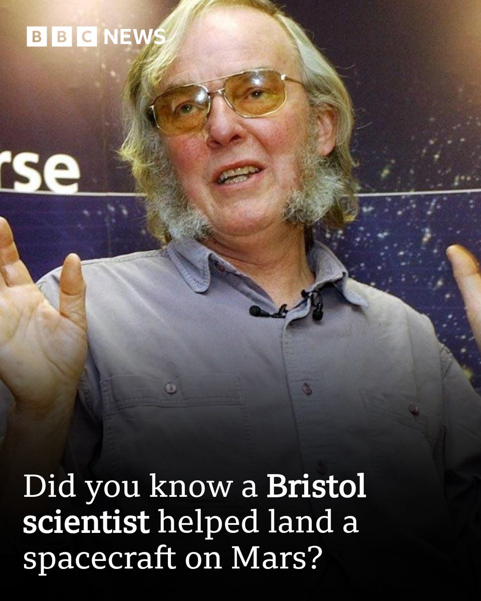 BBCBristol's tweet photo. The Bristol-born scientist 'was exceptional'.
 
Colin Pillinger died in 2014 and passed away before pictures of the landing site revealed Beagle 2 did not crash-land on Mars as had previously been thought.
 
The plaque will be on display at the M Shed ➡️ https://t.co/4yfnFDjTdd https://t.co/VJnFZdNrBg