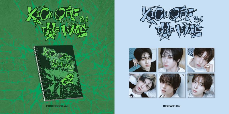 TOWER_Shibuya's tweet photo. 【#タワ渋kpop】
／
#KickFlip
The 5th Mini Album "KICK OFF THE WALL Pt. 1"
タワーレコード対象店舗限定特典の絵柄解禁📢
＼

🎁特典🎁
①限定未公開フォトカード(全6種)
②渋谷店限定らくがきフォトカード(全6種)

さらに渋谷店では、パネル展の開催が決定🛹💚
🗓️期間：10月7日(水)～10月19日(月)
📍場所：渋谷店5F

対象商品ご予約受付中です💿🎶
詳細🔗https://t.co/8GkpC9fPs6

@kickflip_jype