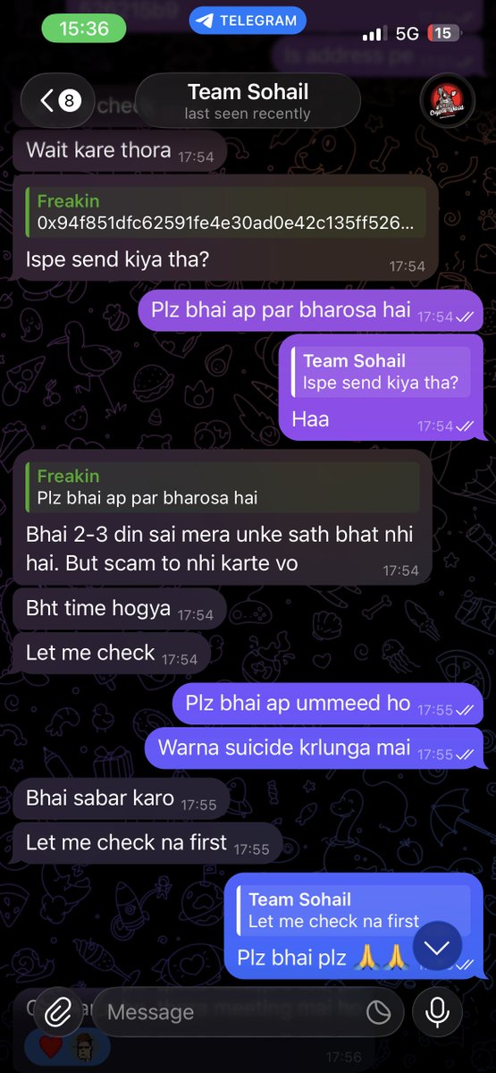 FreakinXBT's tweet photo. This MF @CryptoRangerYt is really a scammer, he scammed me of more than ₹100,000 back in April. He is using mediator as a bait as if he is not the one scamming people. I am putting all the proofs here… Beware of this mf Sohail Khan. https://t.co/8wulgbOpyU