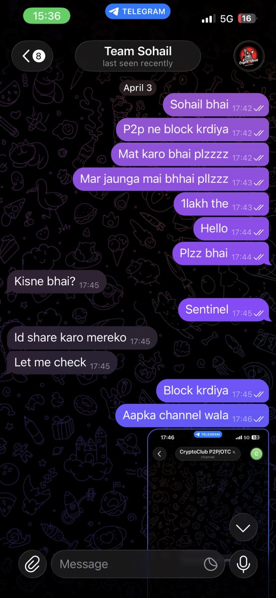 FreakinXBT's tweet photo. This MF @CryptoRangerYt is really a scammer, he scammed me of more than ₹100,000 back in April. He is using mediator as a bait as if he is not the one scamming people. I am putting all the proofs here… Beware of this mf Sohail Khan. https://t.co/8wulgbOpyU