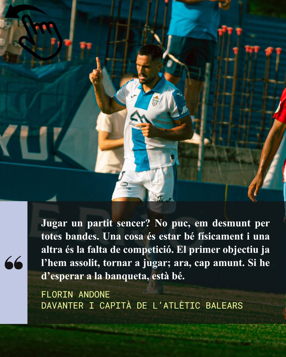 ATBxtra's tweet photo. 🗣️ Més declaracions des capità de l’@atleticbalears, Florin Andone, a @TerritorioATB 👇🏻