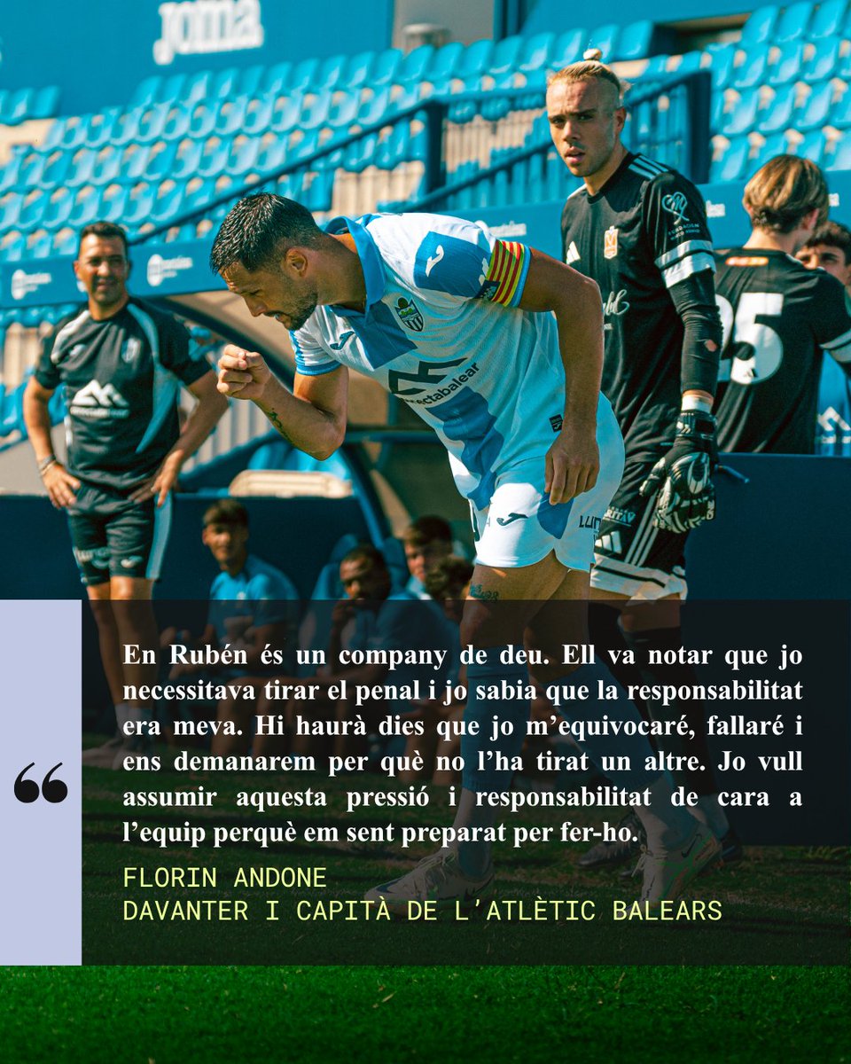 ATBxtra's tweet photo. 🗣️ Més declaracions des capità de l’@atleticbalears, Florin Andone, a @TerritorioATB 👇🏻