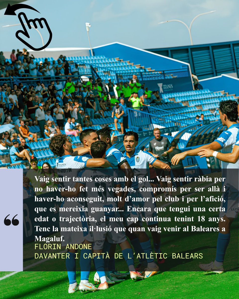ATBxtra's tweet photo. 🗣️ Més declaracions des capità de l’@atleticbalears, Florin Andone, a @TerritorioATB 👇🏻