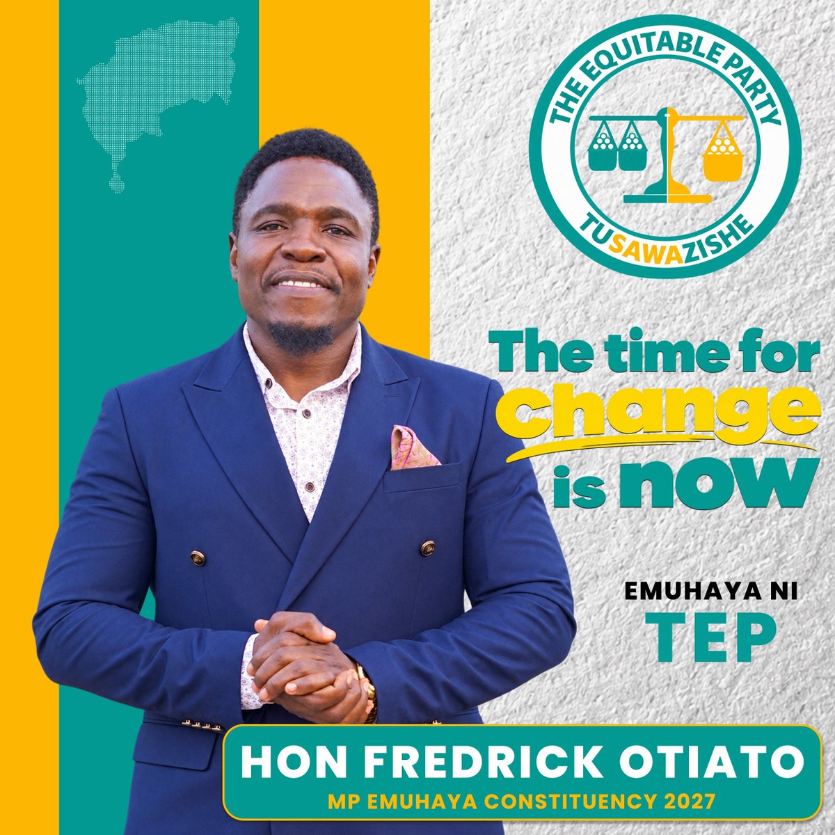 TEP_Supporter's tweet photo. The time for CHANGE is NOW. 

#ChamaYaSifuna  #TEP

The Equitable Party 

#TEPaspirantsChallenge

@fredotiato https://t.co/YV1xSesPCS
