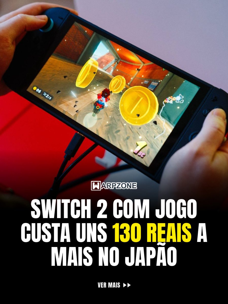 WarpZoneMe's tweet photo. Switch 2 com jogo custa uns 130 reais a mais no Japão.

#NintendoSwitch2 #MarioKartWorld #WarpZone https://t.co/pqFyTGO0I9