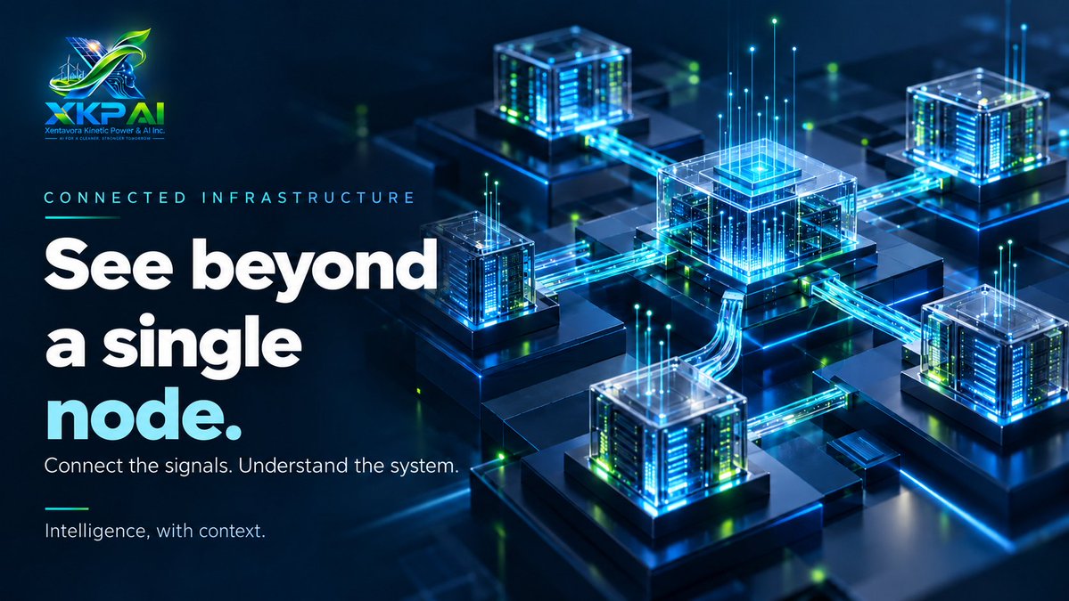 XKP_AI's tweet photo. See beyond a single node.

A signal gains meaning through its connections. XKPAI explores how AI can bring distributed systems into a shared view—helping teams understand the relationships behind the next decision.

Intelligence, with context. https://t.co/B57NQv9Mst
