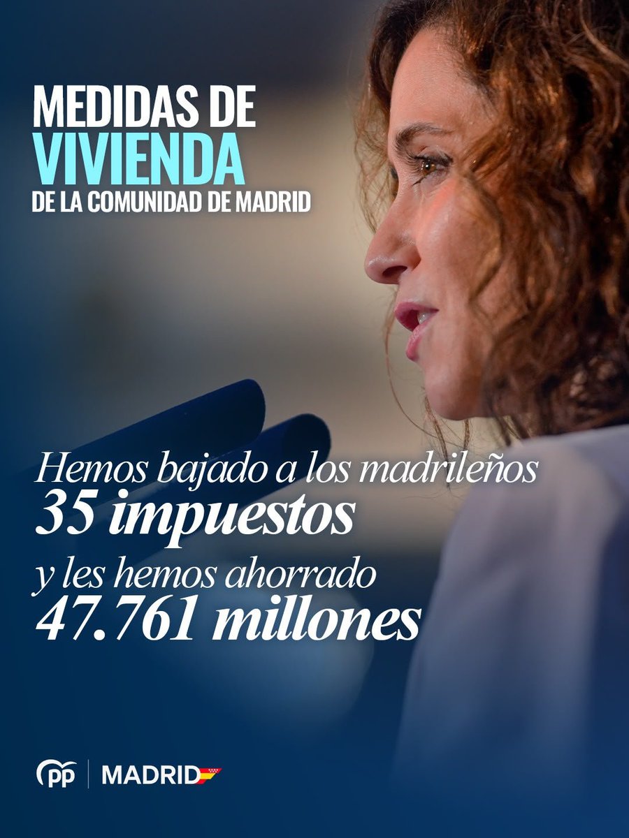 PP_Torrelodones's tweet photo. Frente a la improvisación y a la demagogia, soluciones 

✅ 35 rebajas de impuestos (con cuatro más previstas, con la vivienda como prioridad. https://t.co/rwE7tXEn4B