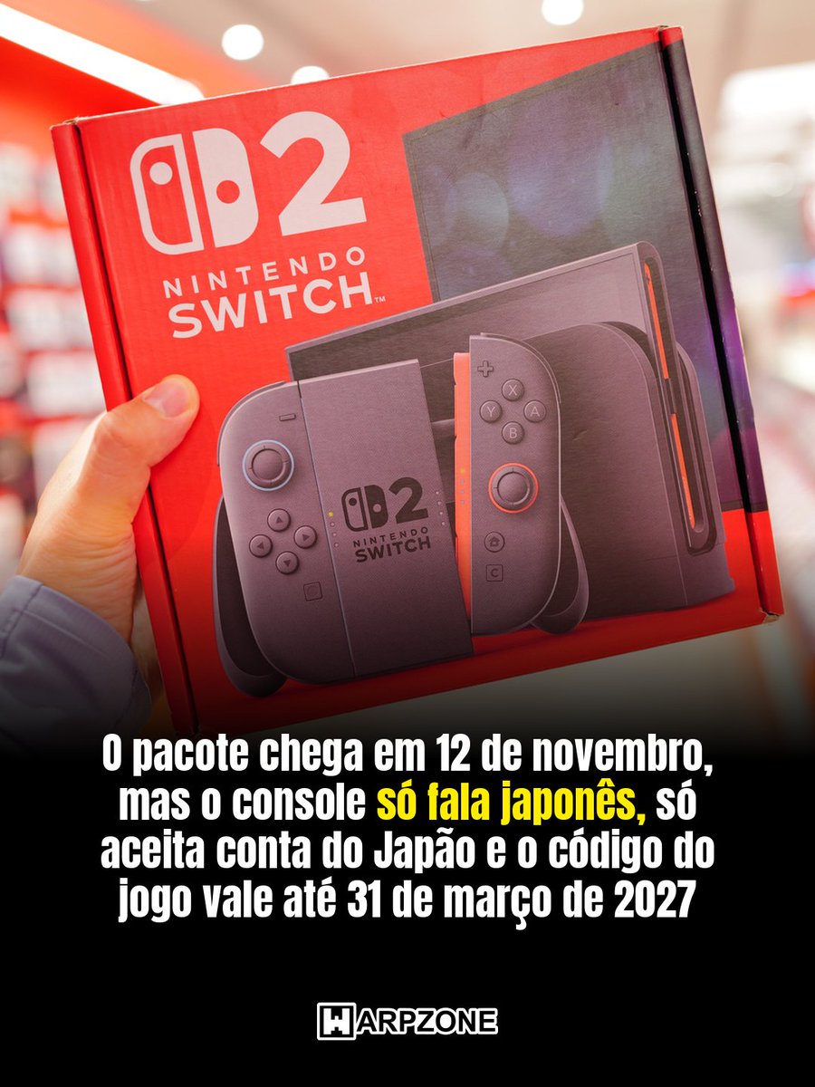 WarpZoneMe's tweet photo. Switch 2 com jogo custa uns 130 reais a mais no Japão.

#NintendoSwitch2 #MarioKartWorld #WarpZone https://t.co/pqFyTGO0I9