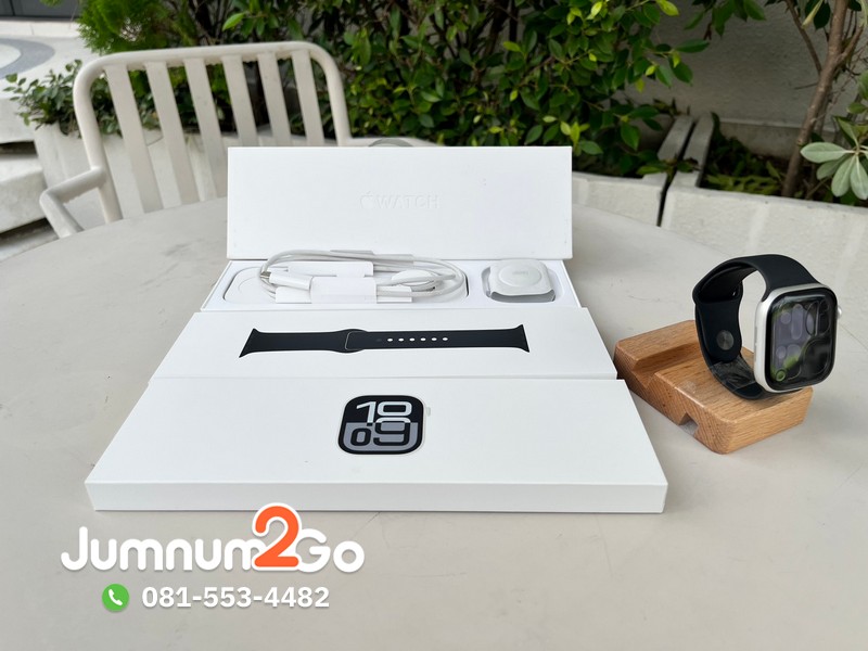 jumnum2go's tweet photo. Apple Watch Series 10 (GPS) Aluminum 46MM 64GB แบต90% ประกันร้าน อุปกรณ์ครบ ตัวเครื่องสภาพดีพร้อมใช้งาน รหัสสินค้า R0411-26 https://t.co/VbmTpLPzRQราคา 5,900 บาท #AppleWatch #Apple #AppleWatchมือสอง #jumnum2go https://t.co/6XD6ajj1RI