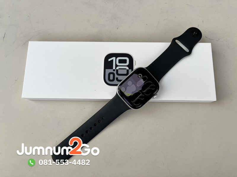 jumnum2go's tweet photo. Apple Watch Series 10 (GPS) Aluminum 46MM 64GB แบต90% ประกันร้าน อุปกรณ์ครบ ตัวเครื่องสภาพดีพร้อมใช้งาน รหัสสินค้า R0411-26 https://t.co/VbmTpLPzRQราคา 5,900 บาท #AppleWatch #Apple #AppleWatchมือสอง #jumnum2go https://t.co/6XD6ajj1RI