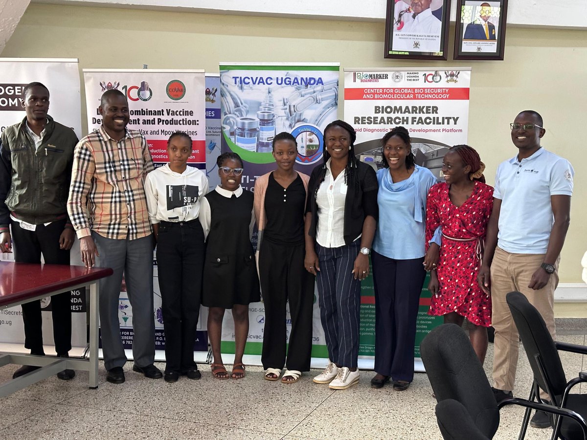 cebiotechug's tweet photo. Congratulations to Dr. Sonuga Ayobola A. on completing a 3-week hands-on Biomarker Discovery Training at @cebiotechug 's BSL-2 Biomarker Research Facility, @Makerere, with @APHRC 
Protein expression, SDS-PAGE, PCR and lateral flow kit assembly.
#Biomarkers #Diagnostics https://t.co/Gf1euETzPy