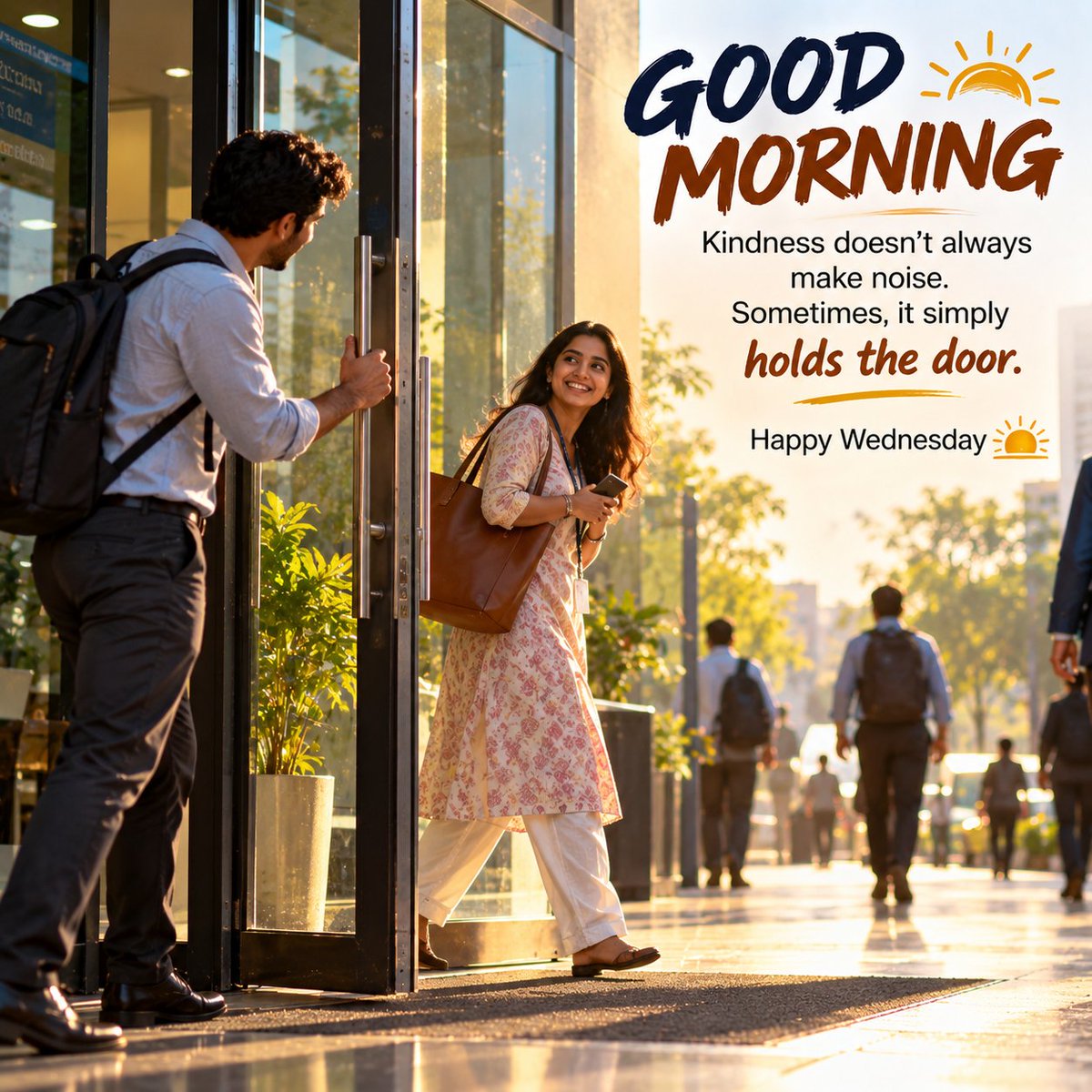 Cipher_Revolt's tweet photo. Good morning ☀️
Not every good thing needs to be big enough for people to notice.
Holding a door. Making room. Letting someone go first.
Tiny gestures can make someone's morning a little better.
Happy Wednesday! 🌿
#GoodMorning #HappyWednesday #Kindness https://t.co/QingmxCJ2O