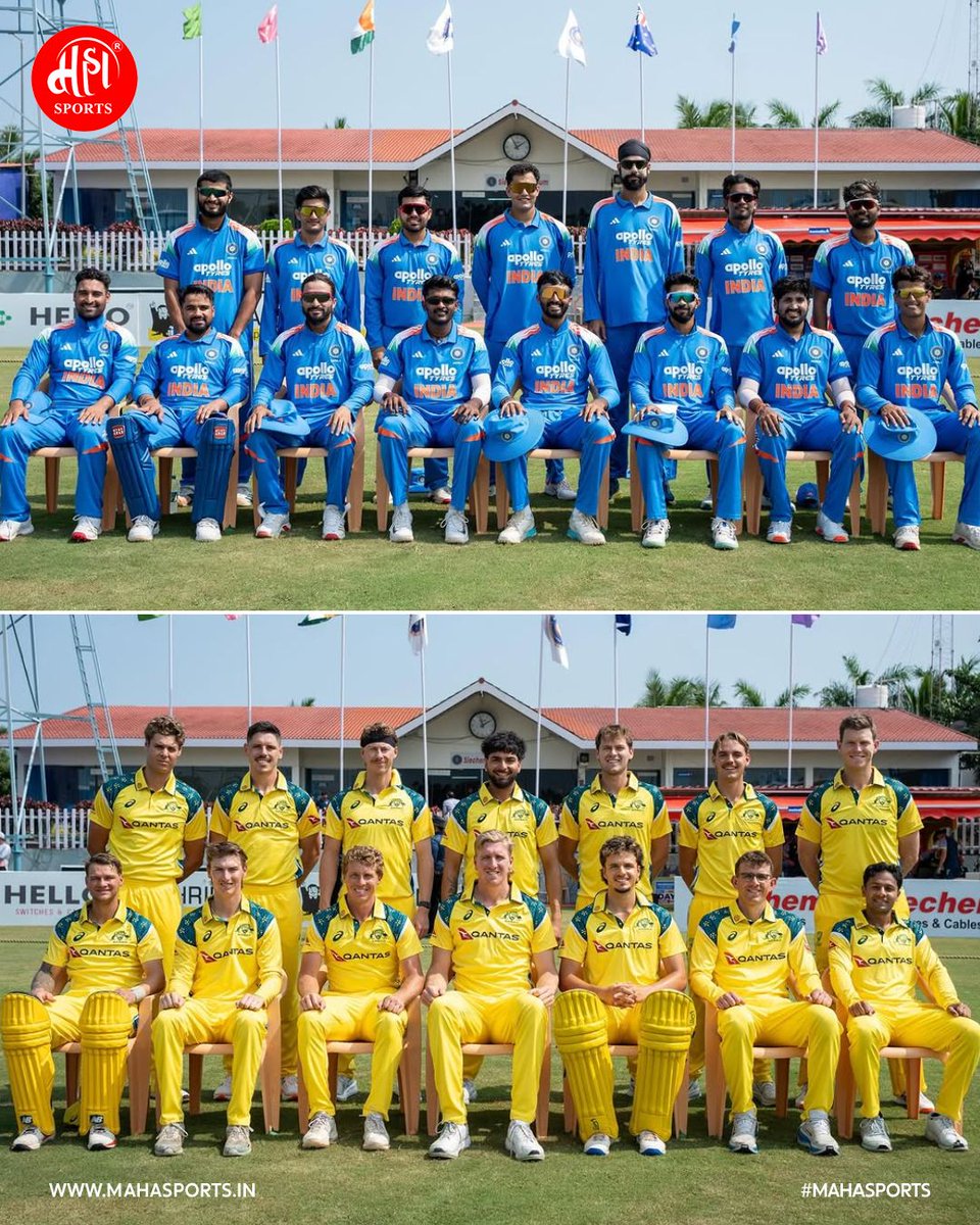 Maha_Sports's tweet photo. अनधिकृत एकदिवसीय मालिकेपूर्वी 'इंडिया ए' आणि 'ऑस्ट्रेलिया ए' संघांनी एकत्रित 📸 काढले. 🏏🇮🇳🇦🇺
#INDvsAUS #RuturajGaikwad #CricketFans #MahaSports https://t.co/00CM02AdFM