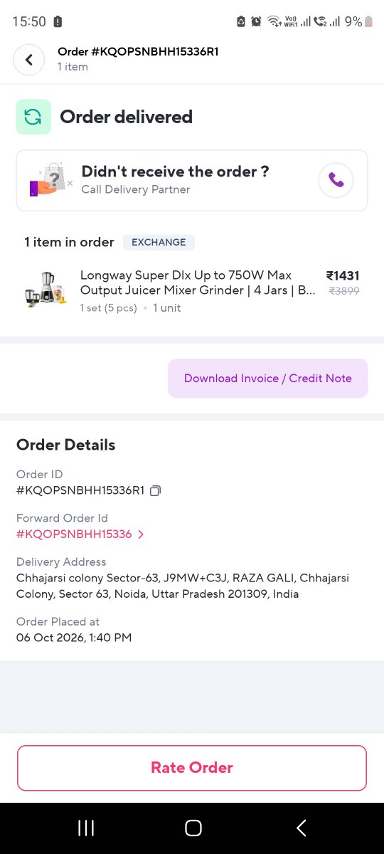 Andcolorpocket7's tweet photo. @zeptocares 
You delivery boy not came taken return order 
I was waiting since 2 hours then now he is not picking up the call https://t.co/poXb62yF9h