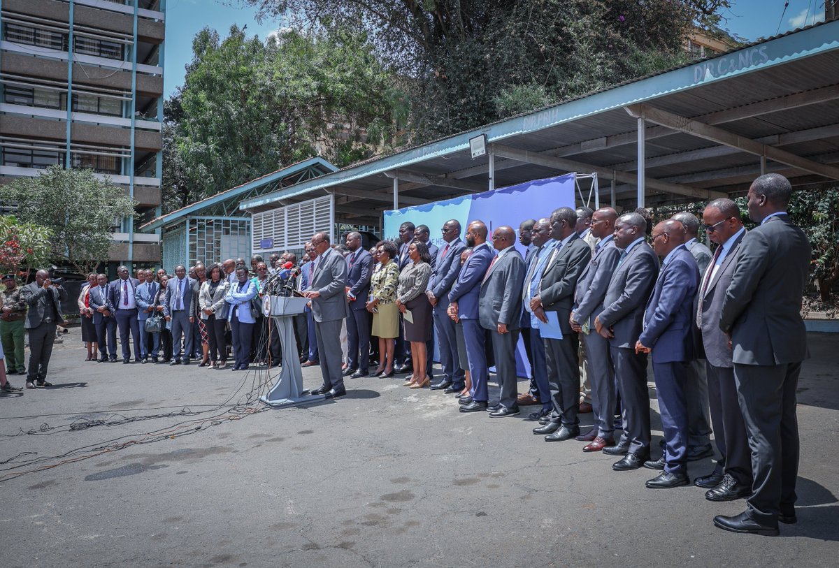 WHOKenya's tweet photo. The @MOH_Kenya has confirmed Kenya's first imported case of #Ebola virus disease.

"We have maintained a high level of alert for Ebola since May 2026." , Cabinet Secretary @HonAdenDuale  

@WHO is supporting @MOH_Kenya to stop further spread.

📢 Toll-free 719 https://t.co/J6yDayeOht