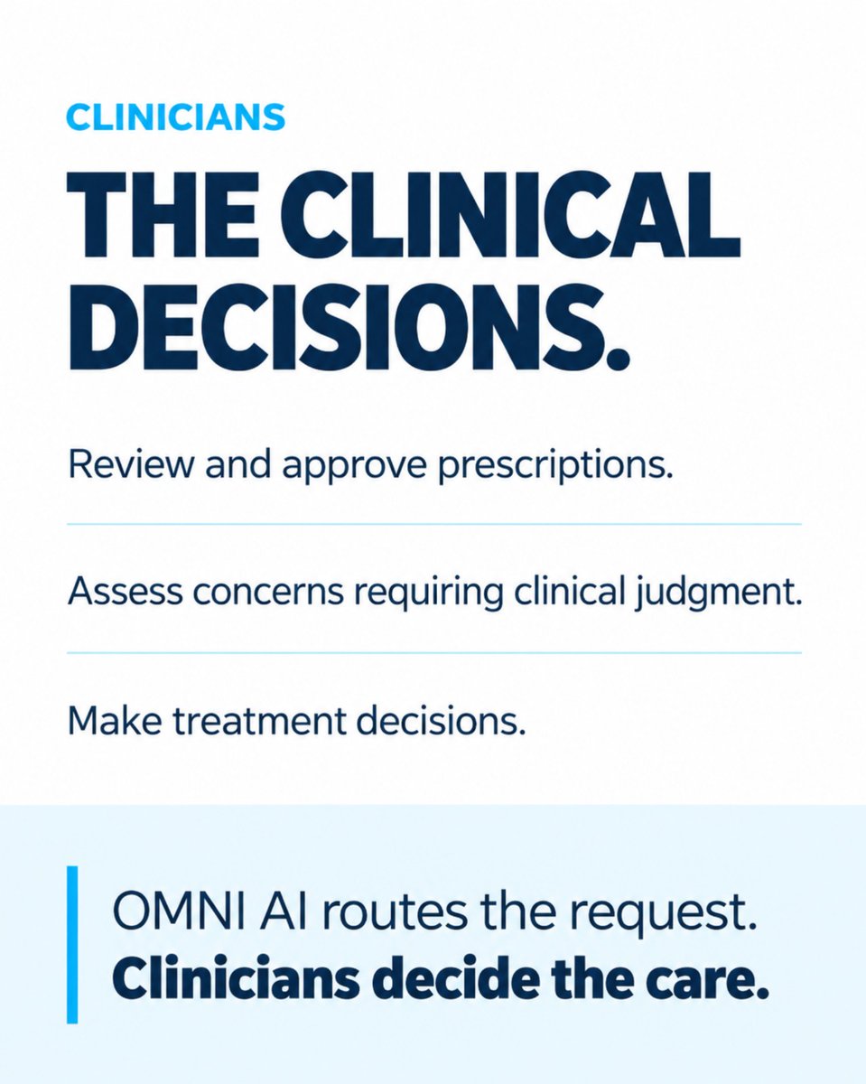iclinic_'s tweet photo. An appointment change, a prescription approval, and a question needing staff review require different actions.

OMNI AI handles supported routine call tasks and documentation. 
.
.
#iClinicAI #PracticeManagement #PatientCommunication #HealthcareTechnology https://t.co/ul0nK4kXvP