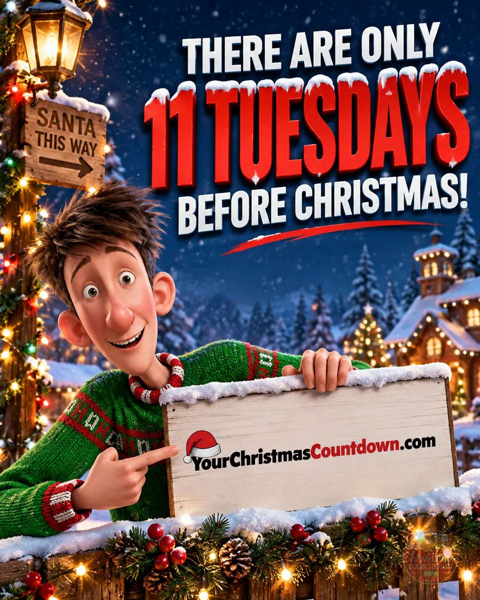 christmas_clock's tweet photo. 11 MORE TUESDAYS BEFORE #CHRISTMAS!
 👉 https://t.co/WXuWwRCDlD 🎄🎅 https://t.co/rjvNPvChjj