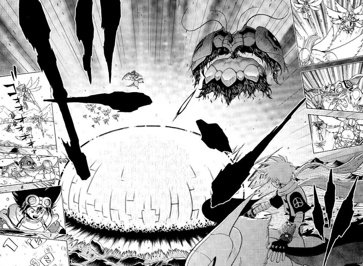 TrueFateDestiny's tweet photo. @Soyo_bean AND THATS! NOT! ALL!

Now if you’re wondering “how could the story handle such an OP Digimon”, it’s because Arcadiamon/Arkadimon’s deletion isn’t instant and Zeromaru (Taichi’s Veedramon turned Ulforce) possesses the fastest regeneration in the Digital World and gains a new form https://t.co/oGKSsQLVJq