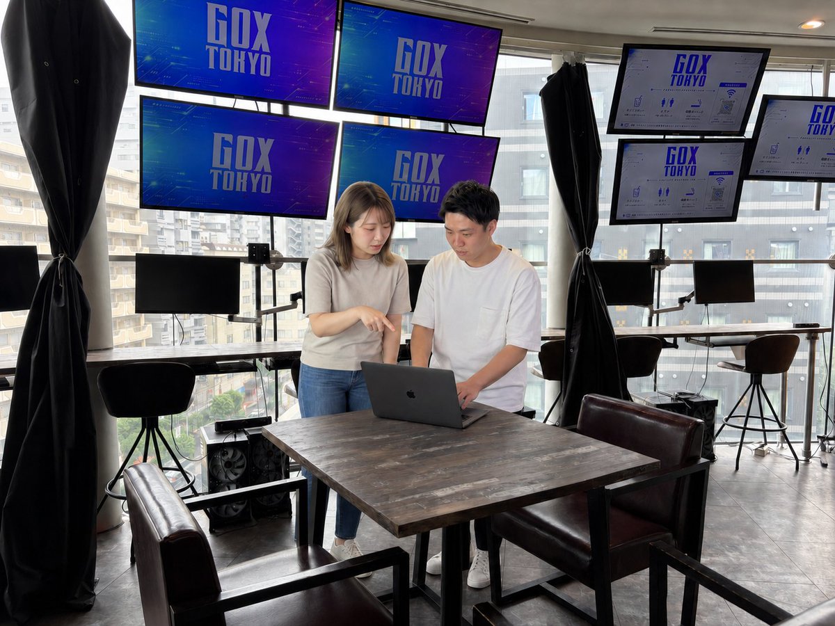 groove_on_x's tweet photo. 📶Wi-Fiと電源が使える場所がほしい。

そんな時にもGOX TOKYOをどうぞ。
PC作業や勉強などに
ご利用いただけます🔌

※画像は生成AIによるイメージです。

#GOXTOKYO https://t.co/AtPHQ46wWH