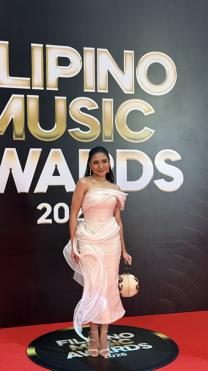 inquirerdotnet's tweet photo. FMA 2026! 🏆

LOOK: Ashtine Olviga, Wilbert Ross, Morissette, and Maki arrive at the Filipino Music Awards 2026 red carpet on Tuesday evening, Oct. 6, in Pasay City. | @JessEINQ https://t.co/1bv3vbd4LK