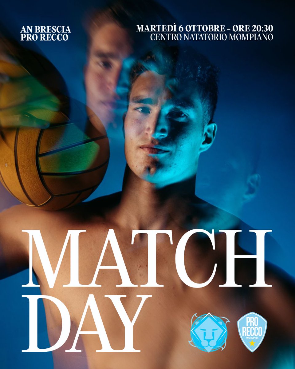 prorecco's tweet photo. 𝗢𝗚𝗚𝗜 𝗚𝗜𝗢𝗖𝗔 𝗟𝗔 𝗣𝗥𝗢 𝗥𝗘𝗖𝗖𝗢 🙌

🏆 Champions League
🆚 An Brescia
⌚️ 20:30
📍 Centro Natatorio Mompiano
📺 Sky Sport Max | https://t.co/s3M9ui64CW

⚪️🔵 #WeAreWaterpolo https://t.co/V0S92P95PD