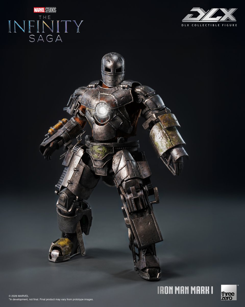 threezeroHK's tweet photo. 【Pre-order the DLX Iron Man Mark 1 now!】

Don't miss your chance to pre-order the DLX Iron Man Mark 1! It is now available via the threezero Store, threezero Tmall, and selected distribution partners worldwide.

© 2026 MARVEL

※ This item is only available in USA, Canada, People's Republic of China, Hong Kong S.A.R. and Macau S.A.R., Mongolia, South Korea, Taiwan. (Taiwan Region is included and exclusively handled by Beast Kingdom)
※ In development. Final product may vary from promotional images.

SRP: 110 USD / 770 RMB / 860 HKD

https://t.co/bn0nab85uw

#threezero #MarvelStudios #TheInfinitySaga #IronMan #Mark1 #DLX