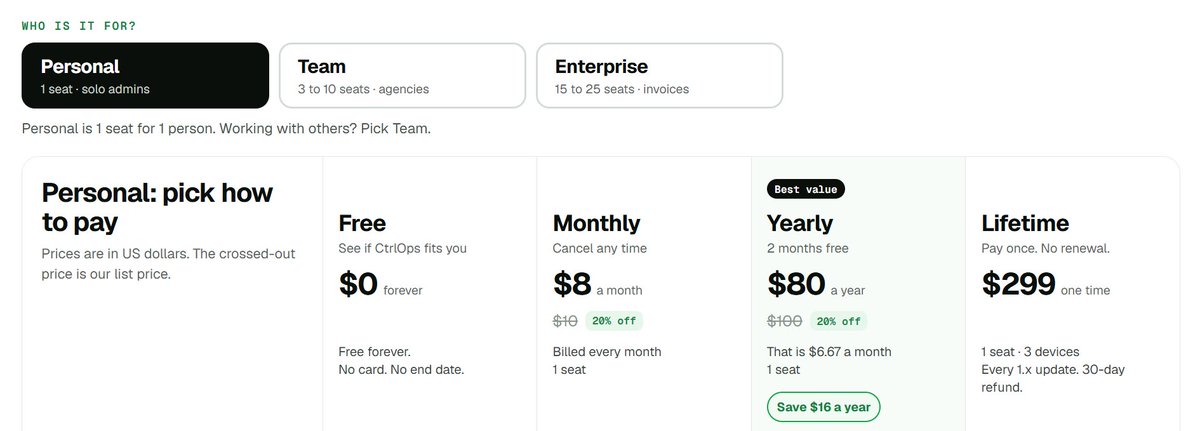 ParthMakwanaPM's tweet photo. @ctrlops_ai is coming with new pricing.

I read books, watched videos, and went through lots of blogs on pricing before deciding. 📚

Our goal is simple, a fair price for every kind of user, with new features to match.

Details soon! https://t.co/F50l0GnJu5