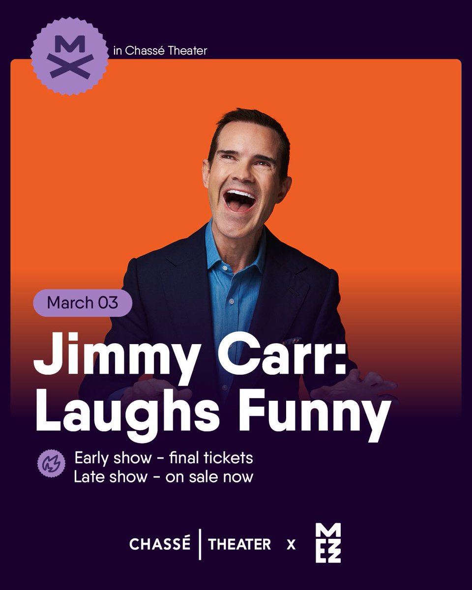jimmycarr's tweet photo. Due to popular demand, an extra show is now on sale for my Laughs Funny Tour in Europe in 2027! Get your tickets now at https://t.co/aEh7Y7D3tD https://t.co/lnZDHoUQe1