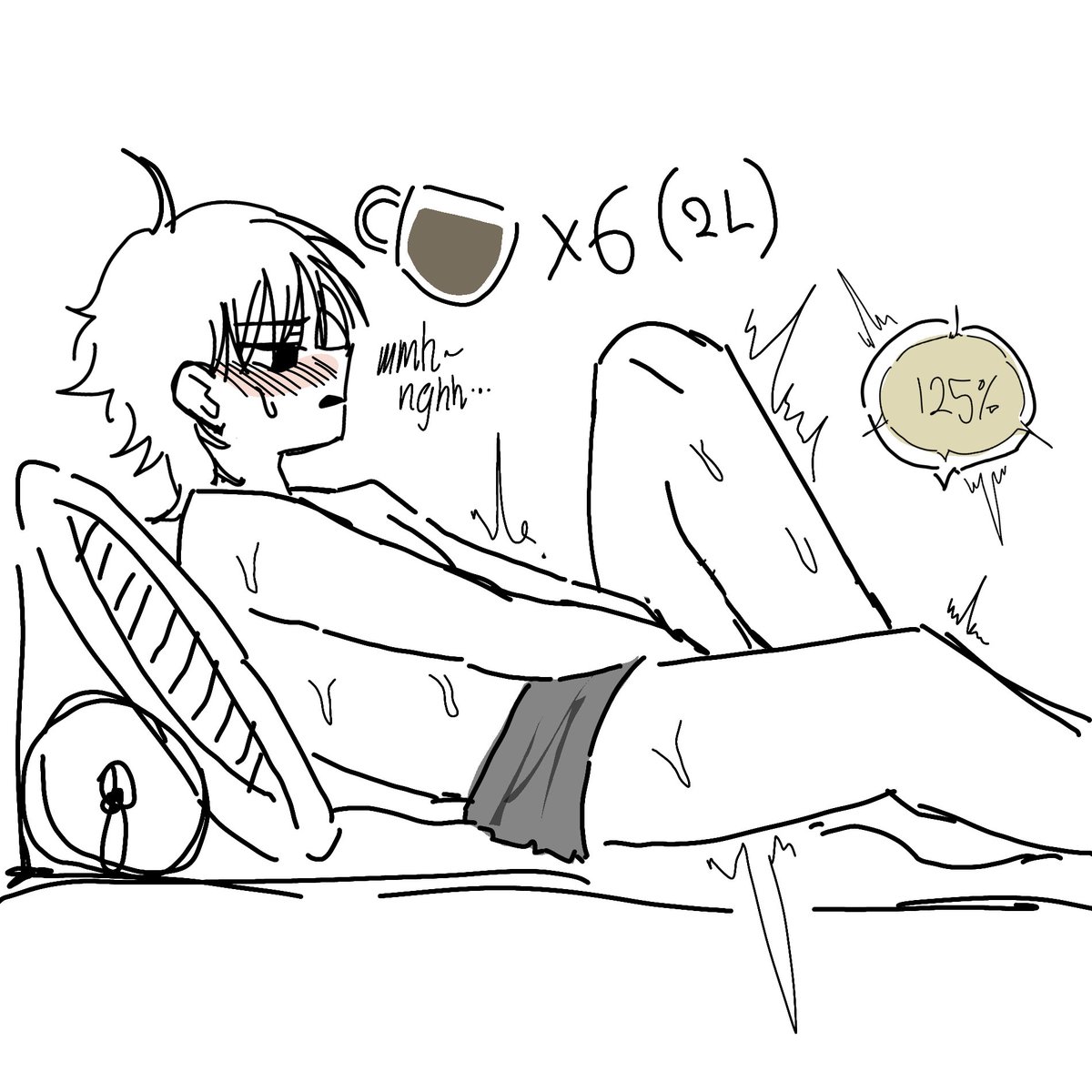 jasper200005's tweet photo. Spent an all nighter, then collapsing onto the bed forgetting about the bathroom, and wake up almost pissing yourself #kinktober #pisstober #pisskink #maleomo #maleomorashi #piss https://t.co/xzhEvlsoAB