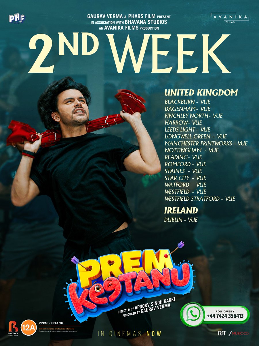 FilmsRft's tweet photo. Prem Keetanu enters its 2nd week! ❤️‍🔥
The love continues to grow across the UK &amp; Ireland! 🇬🇧🇮🇪
Catch Prem Keetanu now playing in cinemas near you. 🎬✨

#PremKeetanu https://t.co/tHH76lv2Zy
