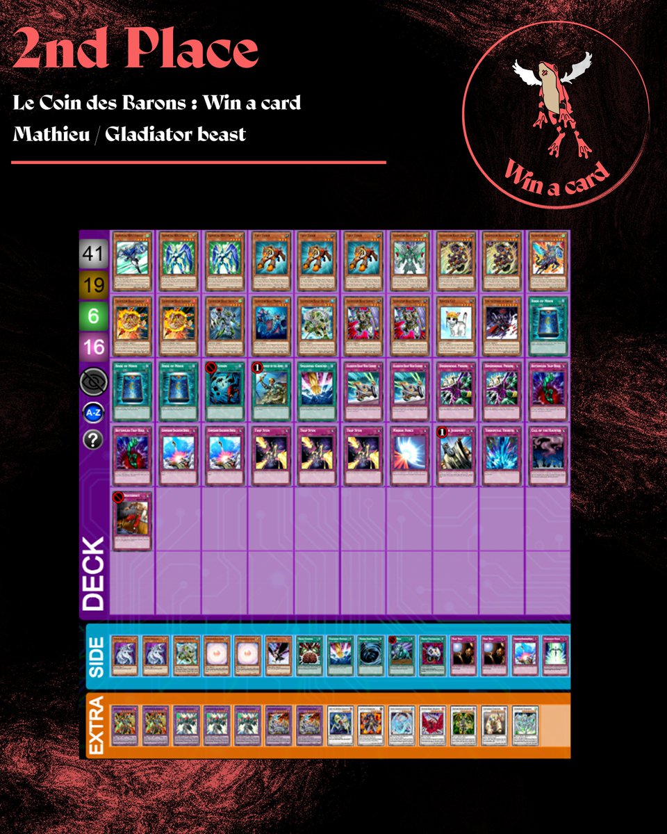 Edison_Nord's tweet photo. 🎴 Et voici les decklists du top 3 pour le win a card du coin des barons : le gg a Jules qui s'impose avec Vayu, suivi par Mathieu et son gb et Ho-ming qui clôture ce top 3 avec Jinzo Otk ! 

Les vod sont uploadées tout doucement sur la chaîne de RyanAtlus, go le soutenir ! 🔥 https://t.co/46QEXZJZO8