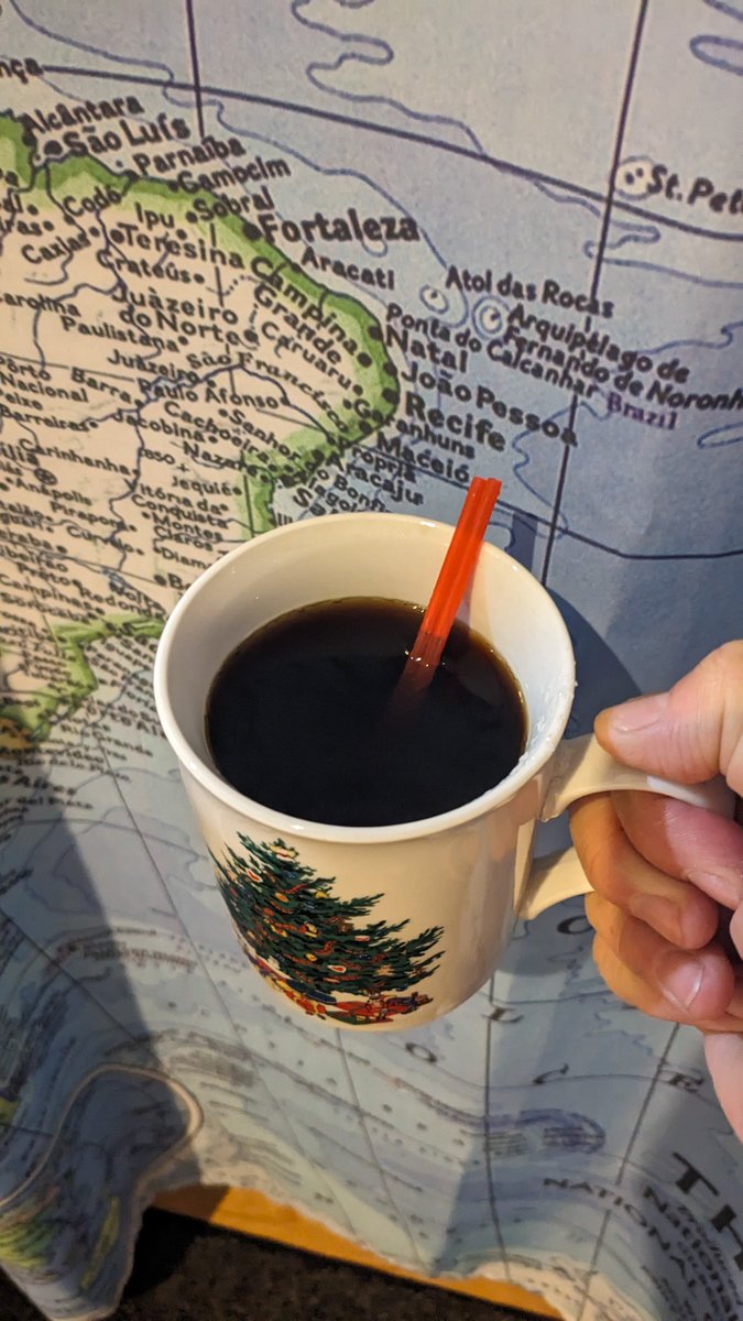 Sminichino1970's tweet photo. Good morning! Happy #Tuesday #TwoRedStirrers ☕❤️ My heart is currently closing in on #Brazil 😊❤️🌊🛳️🧳 Keep making good choices baby girl! ❤️ #SemesterAtSea #SASF26 #AlmostThere #ProudMommy I got to talk to her on the phone!! #HelloDarknessMyOldFriend https://t.co/HRqVd3v7Tj