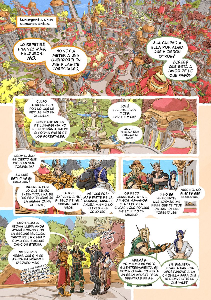 karueleazar's tweet photo. Aquí teneis la siguiente página, que ha sido una locura hacerla.
Voy poquito a poco con el cómic, y me jubilaré haciendolo, pero estoy bastante orgullosa de como está quedando 🧡

@Warcraft_ES #eswebcomic #warcraft #wowart https://t.co/QqBt68mwd1