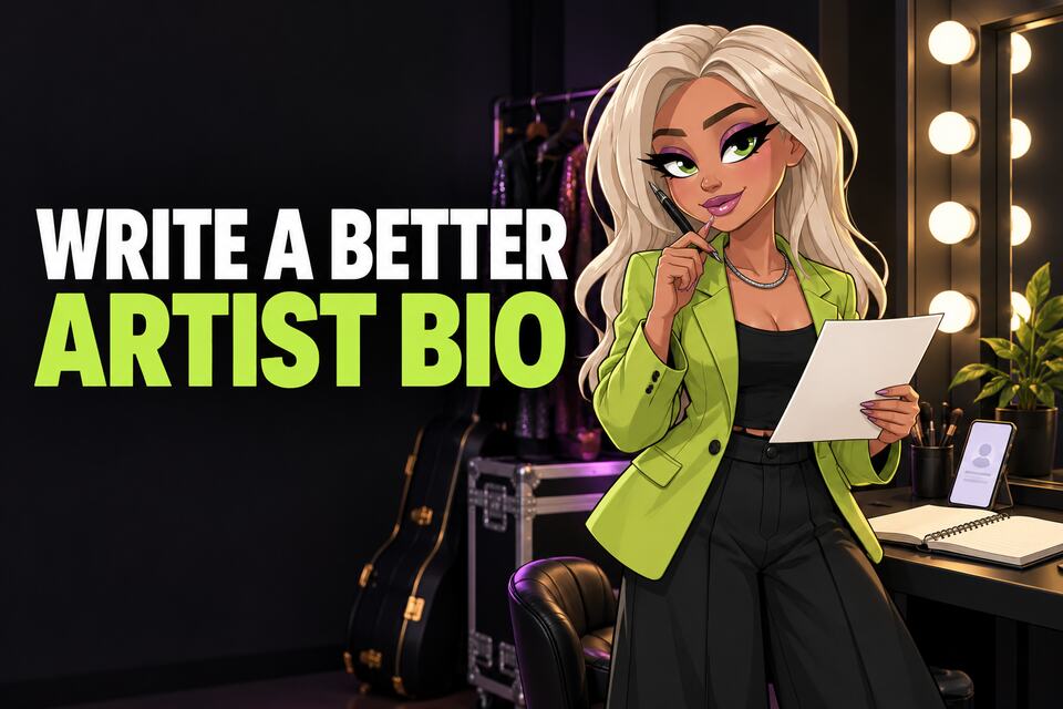 TheHubbuk's tweet photo. Not sure what to write about yourself as an artist? Keep it simple.
Say what music you make and where you are from. Add one true fact about you. Then tell people about your new song.
7 easy steps and a fill-in guide:
https://t.co/cxPOoifdCy
#IndieArtist #MusicTips https://t.co/TCvaSopjU5